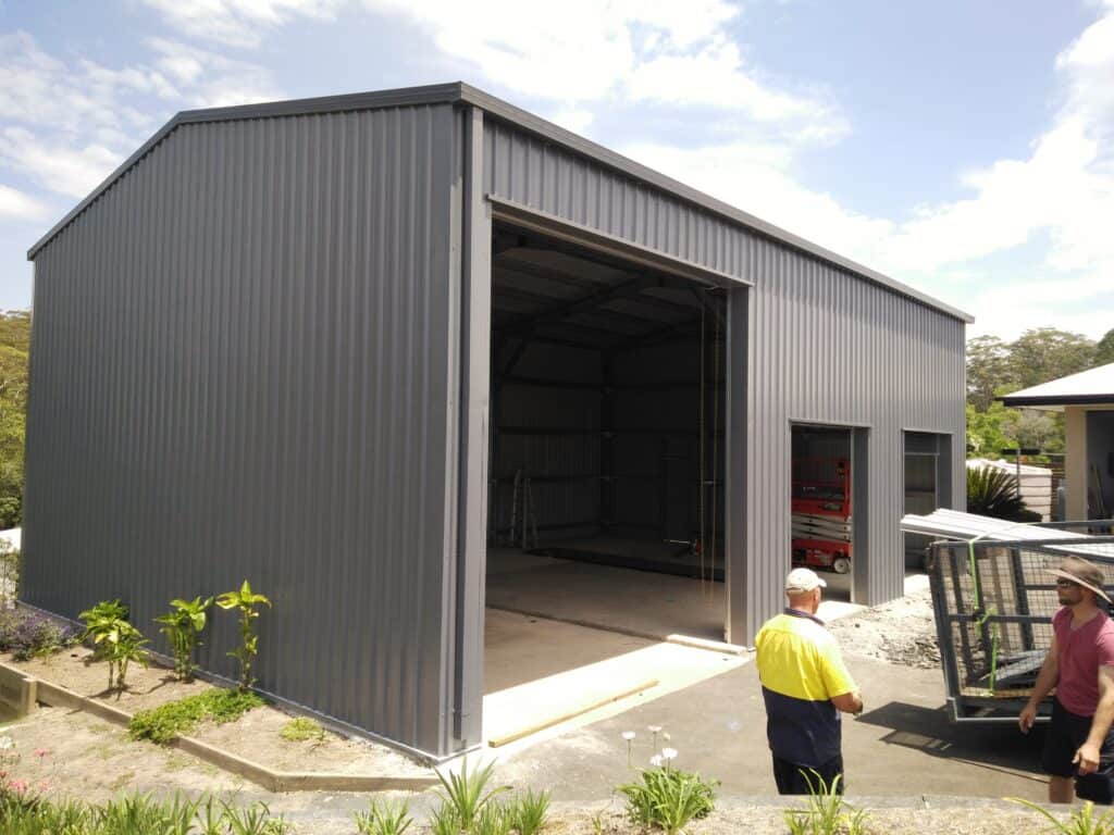 A large metal shed which meets QLD Shed Regulations