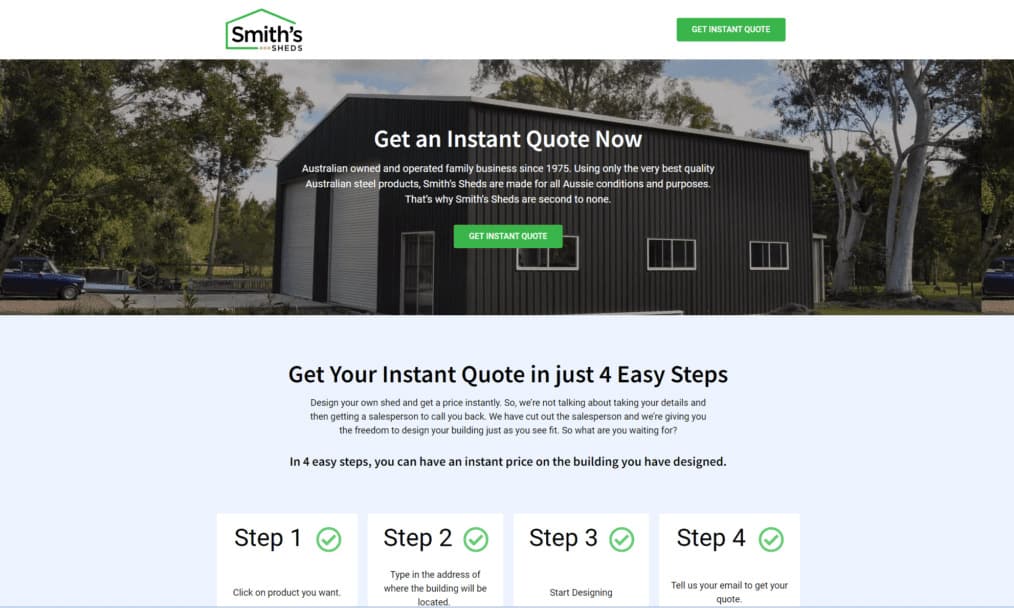 get instant quote page