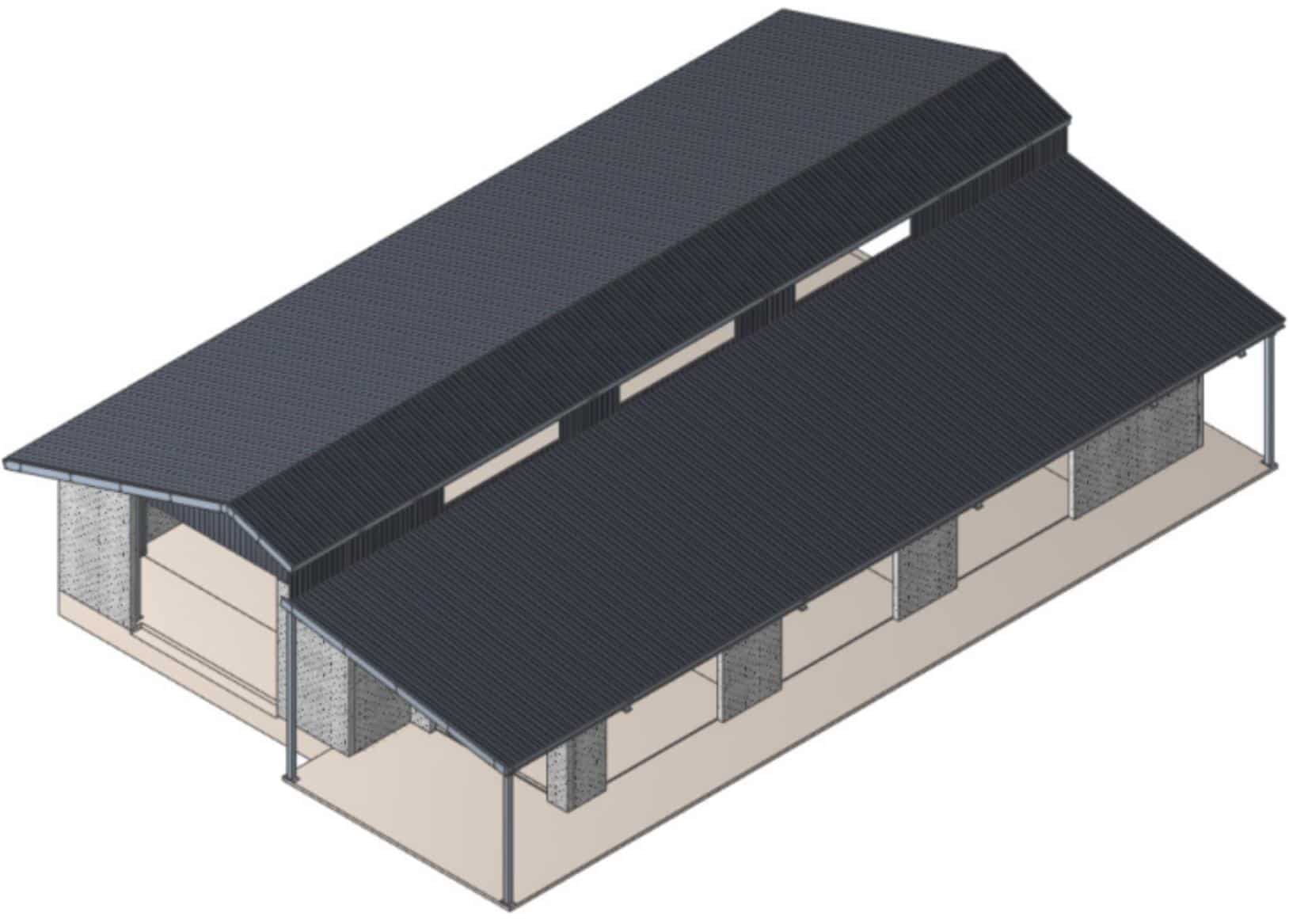 A 3D Render of a one off shed design